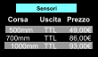 Corsa Uscita Prezzo 500mm TTL 49,00€ 700mm TTL 86,00€ 1000mm TTL 93,00€ Sensori