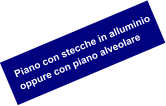 Piano con stecche in alluminio oppure con piano alveolare