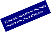 Piano con stecche in alluminio oppure con piano alveolare